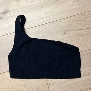 Black Lululemon One-Shoulder Sports Bra